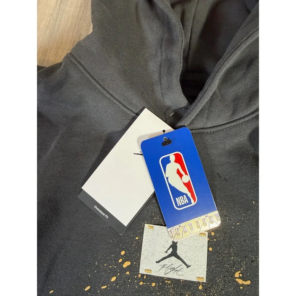 Jordan Cleveland Cavaliers NBA Hoodie Mens Medium Gray IQ0850-060 Oversized NEW